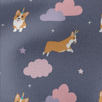 Starry Sky Unicorn Corgi Waterproof Canvas