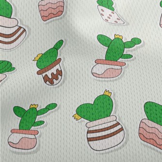 Succulent Cactus Potted Plants Athletic Mesh Flat Back