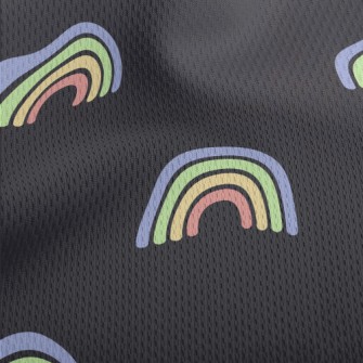 Simple Colorful Rainbow Athletic Mesh Flat Back