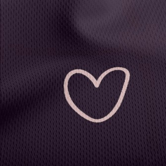 Hollow Mini Heart Athletic Mesh Flat Back