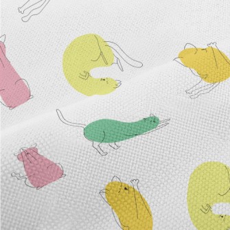 Colorful Yoga Cat Performance Linen