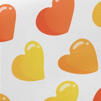 Cartoon Glossy Love Heart Twill