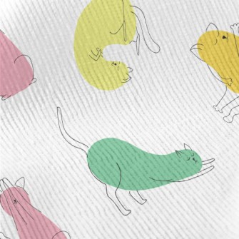 Colorful Yoga Cat Standard Corduroy