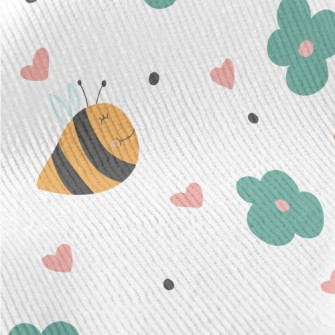 Bee And Small Green Flower Standard Corduroy