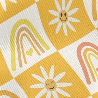 Smiley Flower Rainbow Standard Corduroy