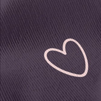 Hollow Mini Heart Standard Corduroy