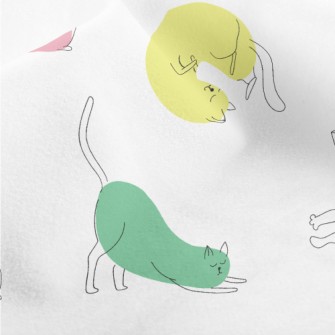 Colorful Yoga Cat Micro Fleece