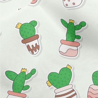 Succulent Cactus Potted Plants Micro Fleece