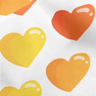 Cartoon Glossy Love Heart Micro Fleece