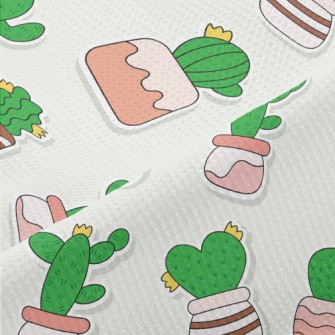 Succulent Cactus Potted Plants Piqué