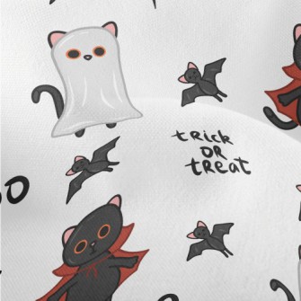 Halloween Black Cat Bat Lightweight Performance Linen