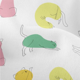 Colorful Yoga Cat Lightweight Performance Linen