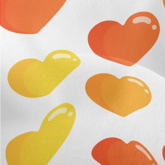 Cartoon Glossy Love Heart Lightweight Performance Linen