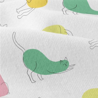 Colorful Yoga Cat Modern Jersey