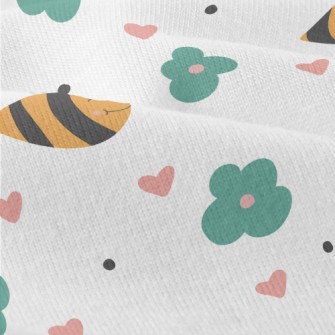 Bee And Small Green Flower Modern Jersey
