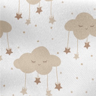 Clouds Dotted With Falling Sta Jersey Backed Fleece