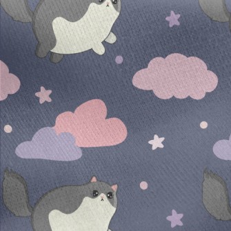 Kitten On The Cloud Jersey Backed Fleece