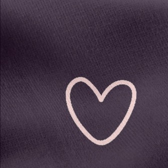 Hollow Mini Heart Jersey Backed Fleece