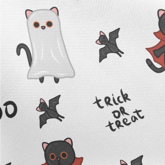 Halloween Black Cat Bat Pongee
