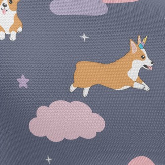 Starry Sky Unicorn Corgi Pongee