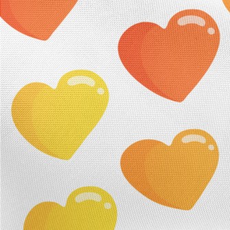 Cartoon Glossy Love Heart Pongee