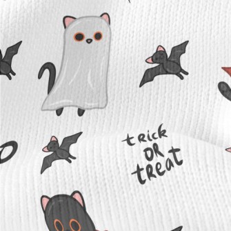 Halloween Black Cat Bat Stretch Jersey