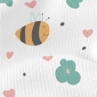Bee And Small Green Flower Stretch Jersey