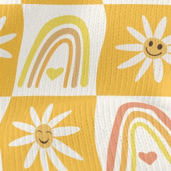 Smiley Flower Rainbow Stretch Jersey
