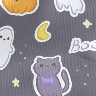 Super Cute Halloween Pumpkin Stretch Jersey