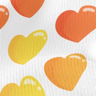 Cartoon Glossy Love Heart Stretch Jersey