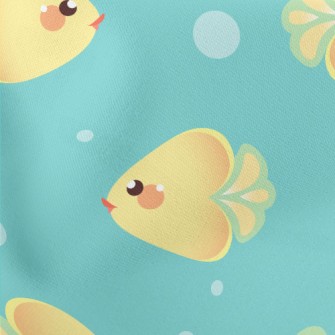 Ocean Love Fish Lightweight Cotton Poplin