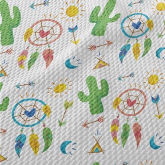 Colorful Dream Catcher With Ar Birdseye Piqué