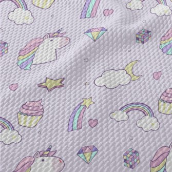 Colored Diamond Unicorn Birdseye Piqué