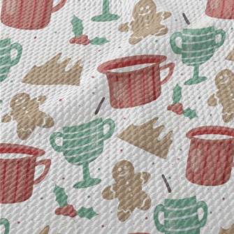 Gingerbread Cookies With Cup Birdseye Piqué