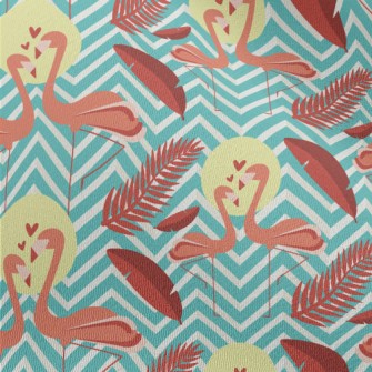 Flamingo In Love Chiffon