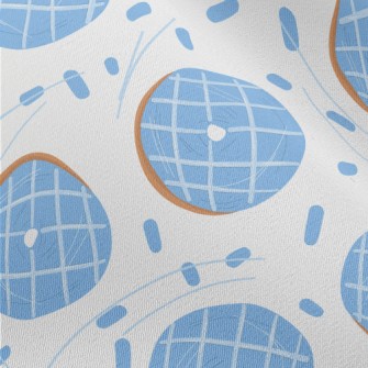 Water Blue Checkered Donut Chiffon