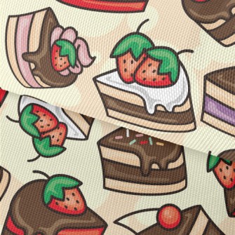 Strawberry Chocolate Cake Waterproof Oxford