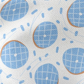 Water Blue Checkered Donut Waterproof Canvas