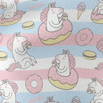 Cute Greedy Unicorn Waterproof Canvas