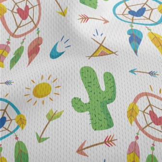 Colorful Dream Catcher With Ar Athletic Mesh Flat Back