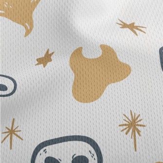 Gold Teeth Skull Athletic Mesh Flat Back