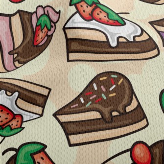 Strawberry Chocolate Cake Athletic Mesh Flat Back