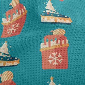 Christmas Tree Cake Athletic Mesh Flat Back