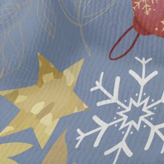 Snowflake Gold Star Decoration Terry