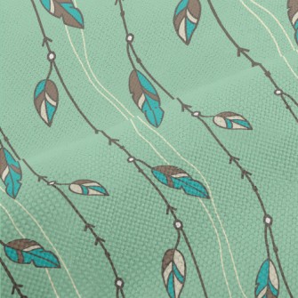 Long Feather Pendant Performance Linen