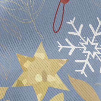 Snowflake Gold Star Decoration Standard Corduroy