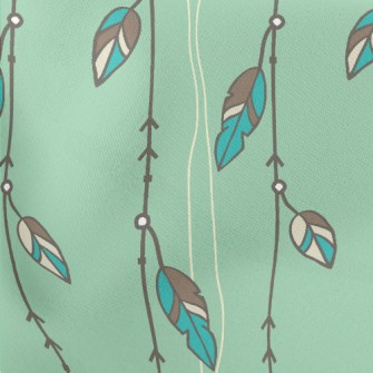 Long Feather Pendant Stretch Ponte