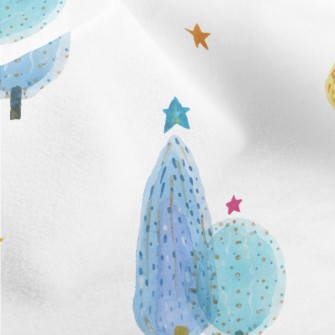 Watercolor Christmas Tree Micro Fleece