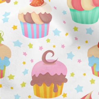 Colorfully Decorated Cupcakes Micro Fleece