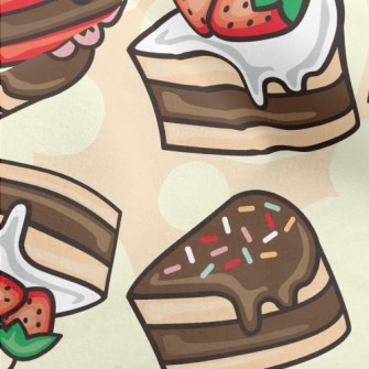 Strawberry Chocolate Cake Micro Fleece